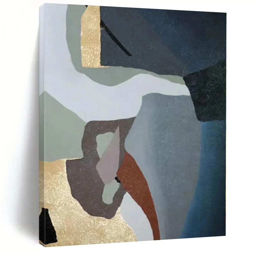 Office Original Entryway Geometric Acrylic Abstract Wall Art 2TPEQ